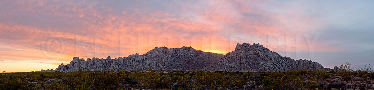 Granite Mountain Sunset Panorama