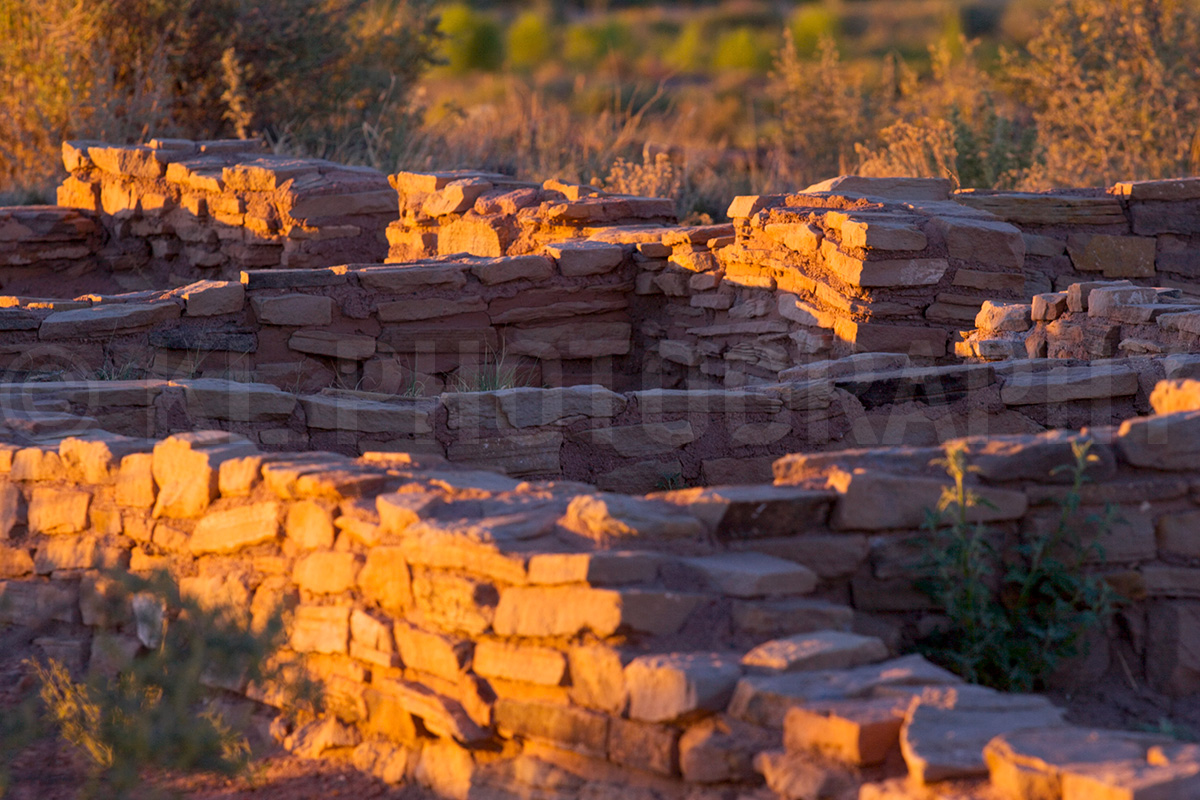 Stone Ruins at Sunset