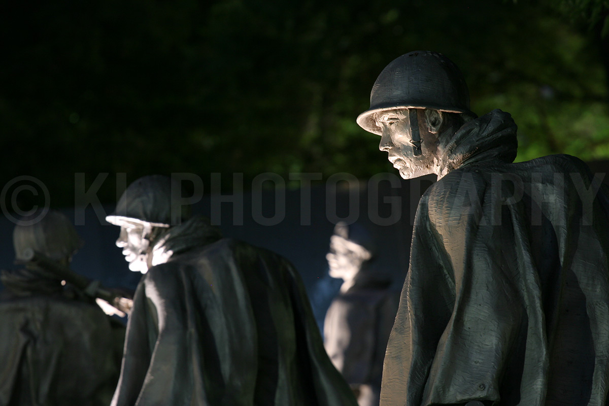 Korean War Memorial at Night