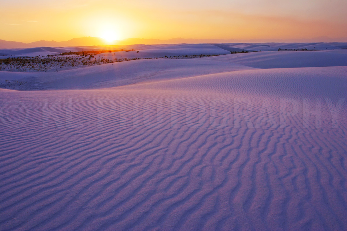 Setting Sun over Purple Sands