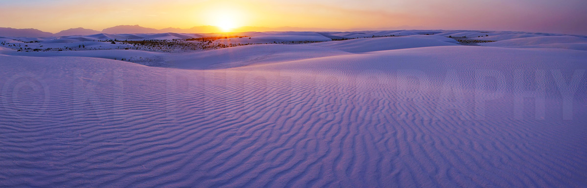 White Sands Sunset Panorama