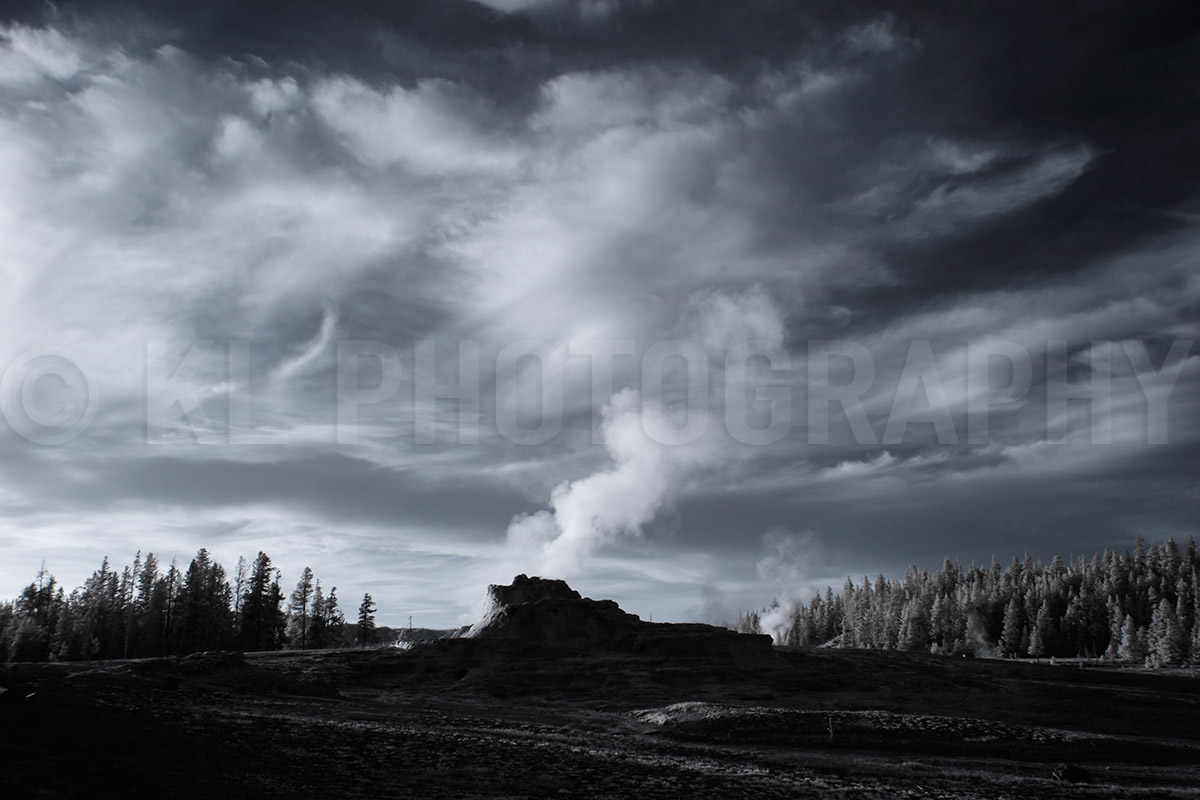 Castle Geyser Silhouette