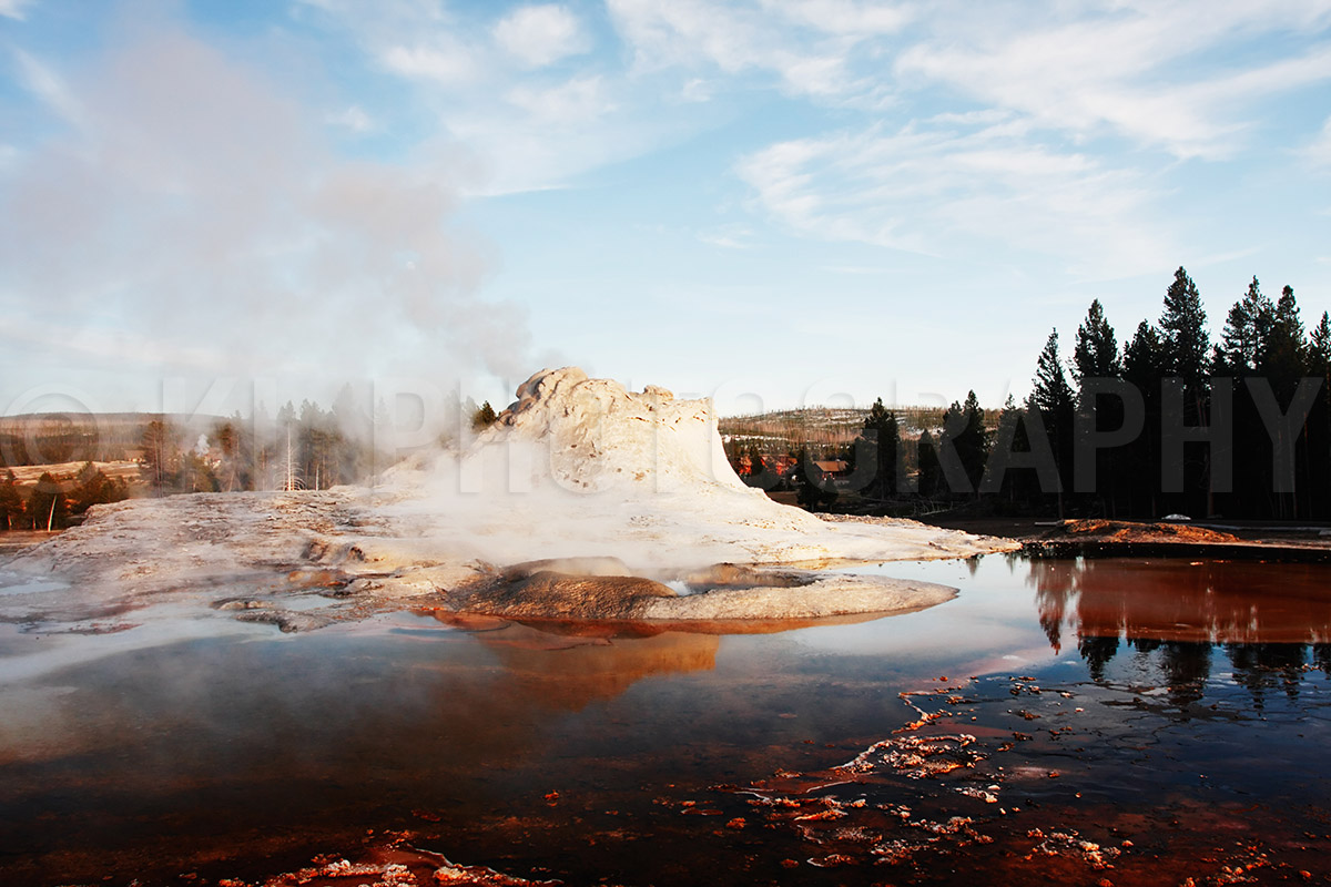 Castle Geyser Sunset