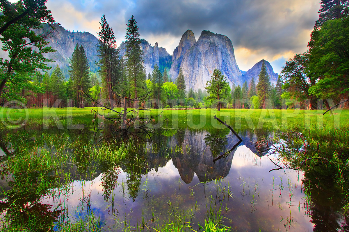 Cathedral Rocks Sunset Reflections