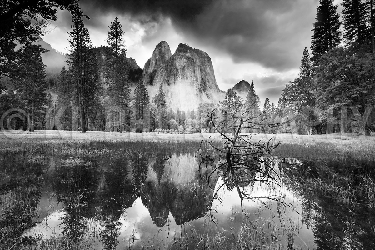 Cathedral Rocks in Black and White